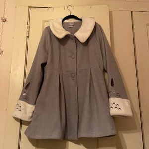 Her Universe Hot Topic Studio Ghibli My Neighbor Totoro winter pea coat, size XL